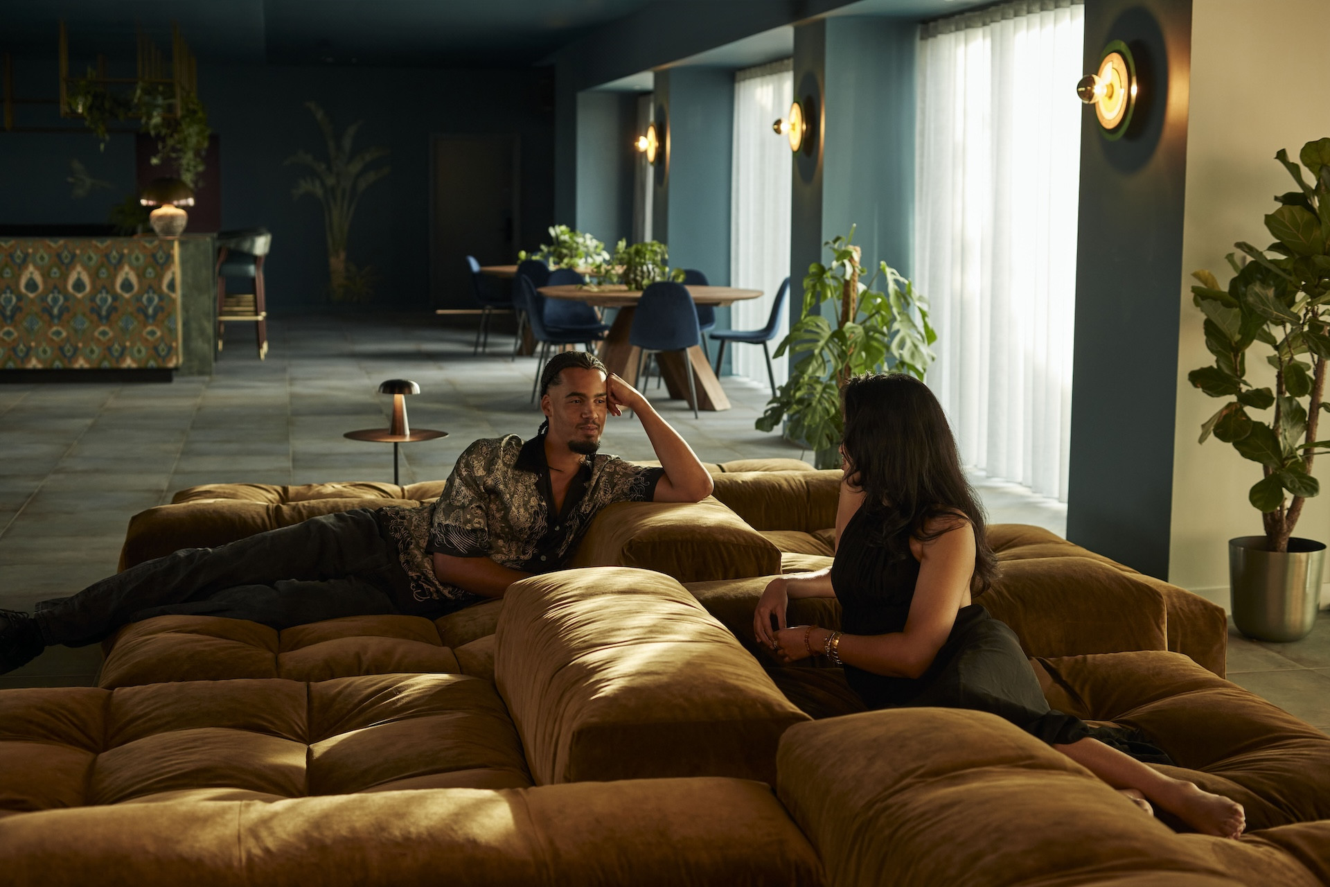 Communal lounge at AndSoul co-living space, Southall